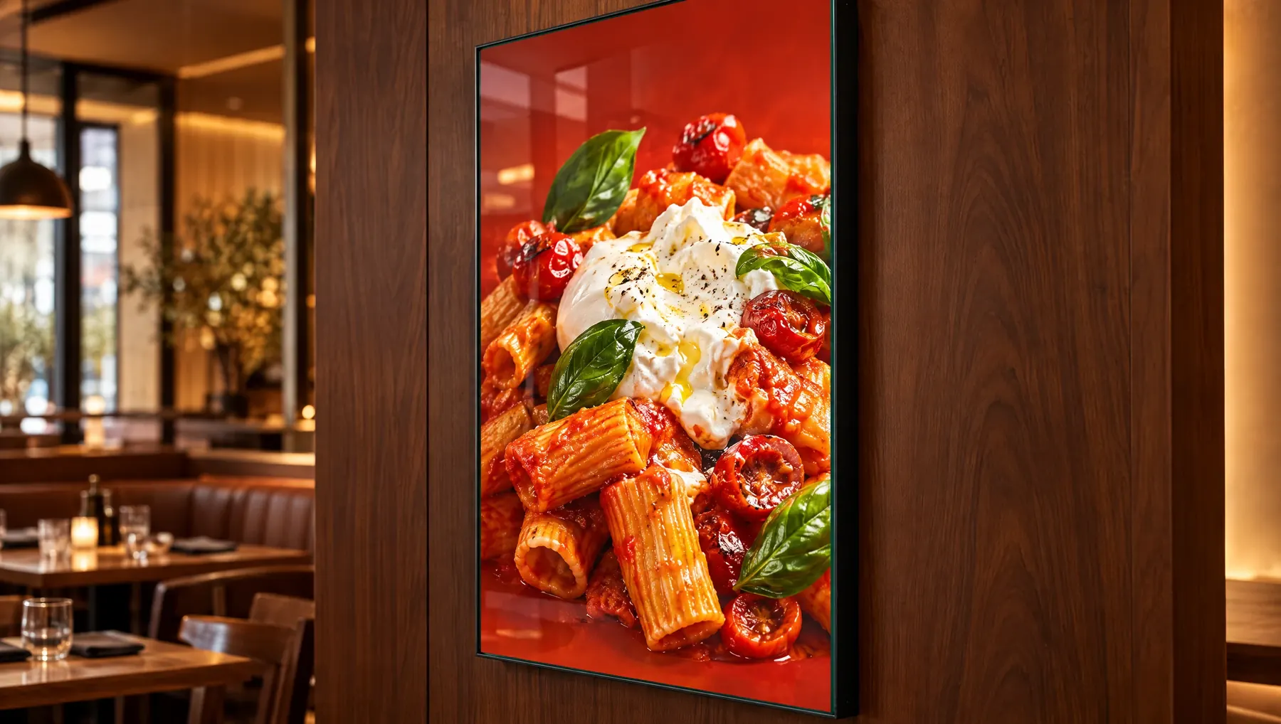 Przykładowy plakat w ramce LEDMESEE — Restauracje