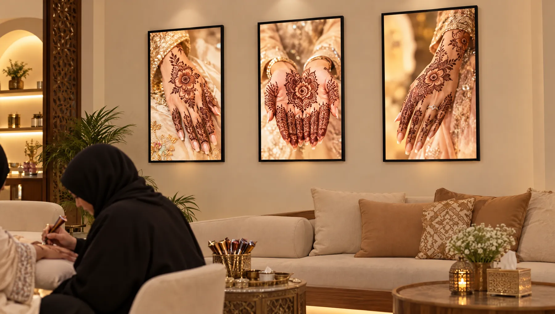 ملصق نموذجي في إطار LEDMESEE — نقوش الحناء لديك في ضوء المعارض الفنية.