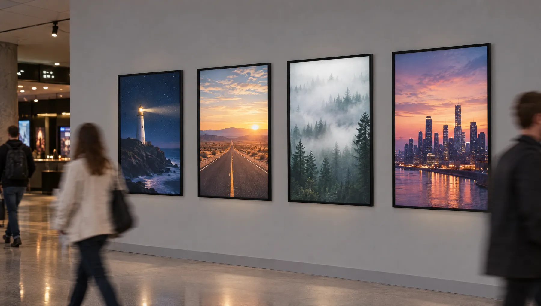 إطار بوستر LED: إطار بوستر مضيء بأسلوب عصري.