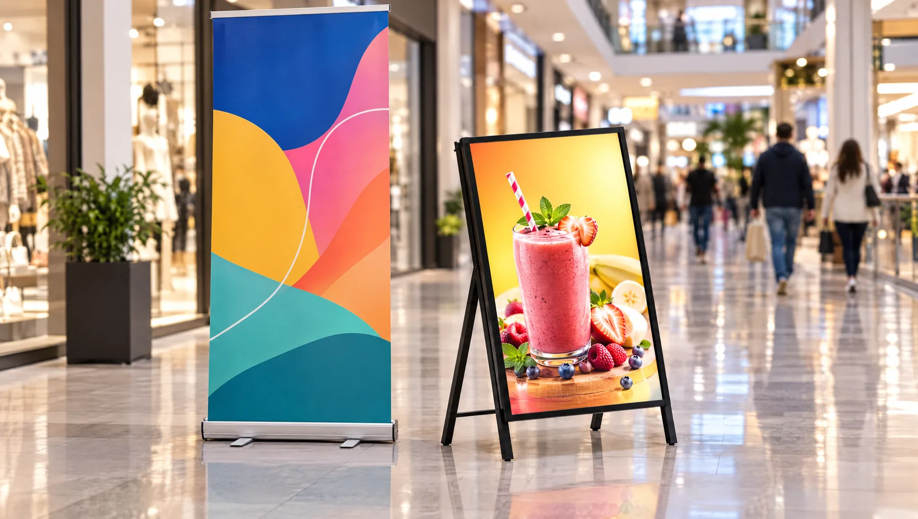 Κορνίζα LED, roll-up ή πινακίδα πεζοδρομίου; Τι να διαλέξετε για κατάστημα και εκδηλώσεις
